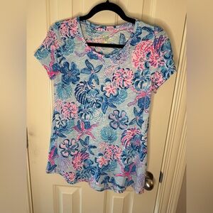 Lilly Pulitzer Multi Bahamas Beachcomber Etta Scoop neck top Size XS